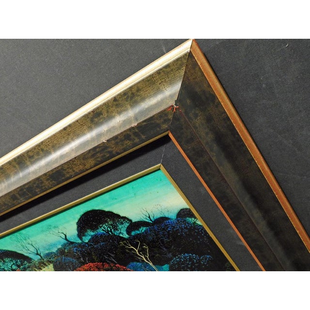 Impressionist Eyvind Earle "Holly Covered Hills" Hand Signed Original Oil on Panel Framed For Sale - Image 3 of 8