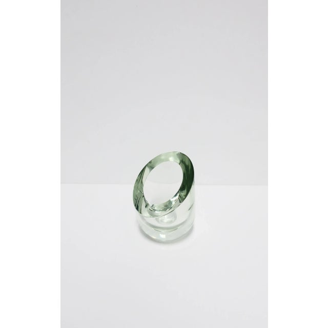 A beautiful and substantial Italian modern Murano art glass ashtray or bowl, circa late 20th century, Italy. Beautiful as...