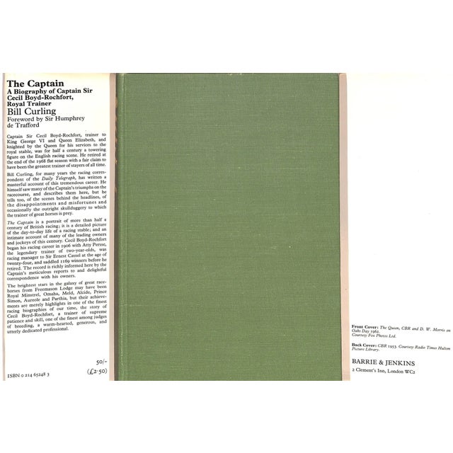 CURLING, Bill [293] pp. Barrie & Jenkins 1970 8 7/8" x 6" Sir Cecil Charles Boyd-Rochfort KCVO (1887 – 18 March 1983) was...