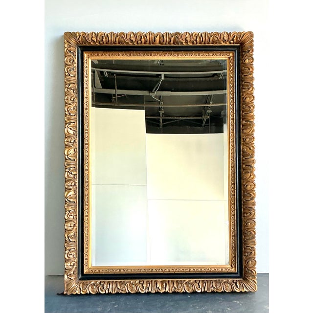 Late 20th Century Vintage Regency Gilt Carved Floor Mirror For Sale - Image 5 of 12