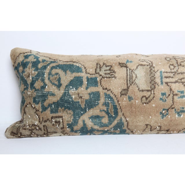 Handmade Muted Tones Long Rug Pillow Cover -13'' X 47'' For Sale - Image 4 of 8