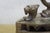 Antique Lion Head Delphin Dolphin Coal Brazier Clothing Iron & Trivet 9" For Sale - Image 4 of 18
