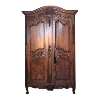 18th Century French Walnut Armoire For Sale