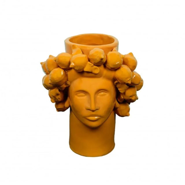 Orange of Patagonia Roxelana Citrus Ceramic Vase from Crita For Sale - Image 3 of 3