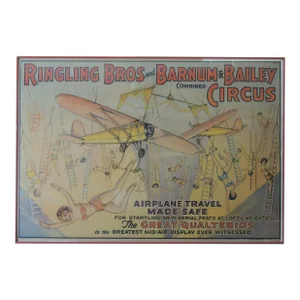 1937 Ringling Brothers Barnum & Bailey "The Great Qualterios" Circus Poster