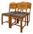 Vintage Set of 4 Carved Dining Chairs With Upholstered Seats For Sale