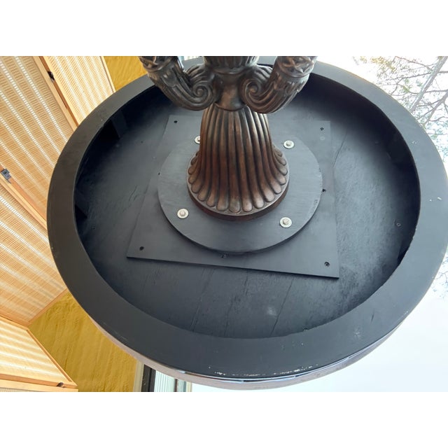 1980s Round Regency Style Center Table With Koi Motif Pedestal For Sale - Image 16 of 16