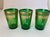 Set of Six Handblown Moroccan Moorish Green and Gold Glasses For Sale In Palm Springs - Image 6 of 12