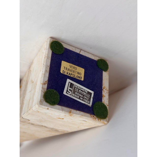 We are very pleased to offer this sculptural trio by F.lli (Fratelli) Mannelli, circa 1970s, carved in solid Rapolano...