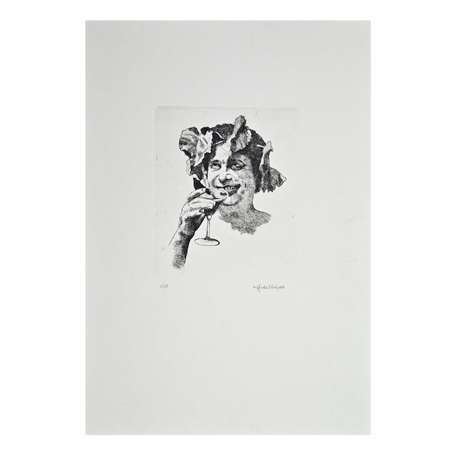 Sigfrido Oliva, Bacchus, 1988, Etching For Sale