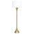 Gold Floor Lamp with White Shade For Sale - Image 9 of 9