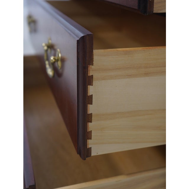 1980s Pair of Pennsylvania House Cherry 3-Drawer Chest Nightstands For Sale - Image 5 of 18