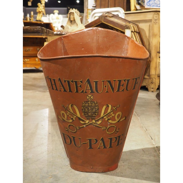 Red Antique Red Painted French Wine Hotte From the Haute-Garonne For Sale - Image 8 of 9