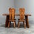 Mid-Century Modern Brutalist Oak Dining Table and Chairs by De Puydt, Belgium, 1960s, Set of 5 For Sale - Image 3 of 14