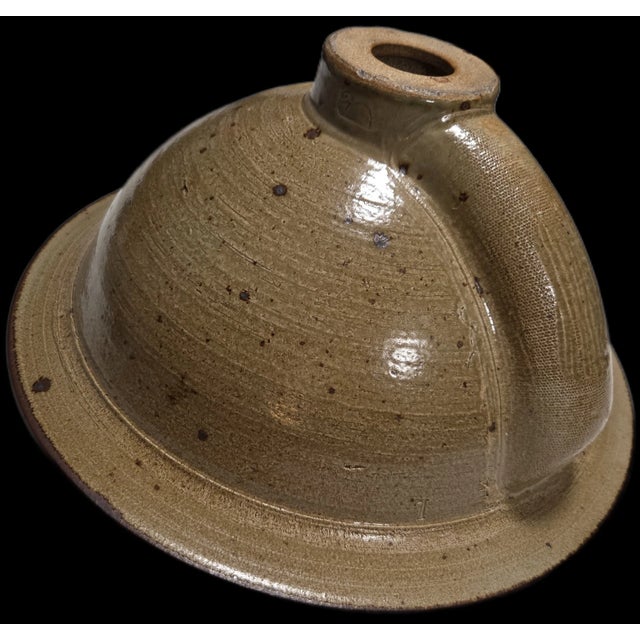 Taupe Eric Norstad Mid Century Modern Studio Pottery Brown Bathroom Sink Architectural For Sale - Image 8 of 10