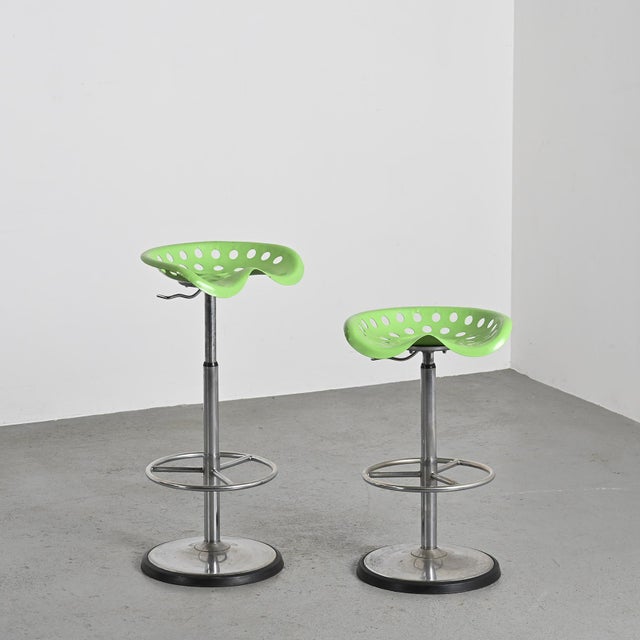 Model Faucheuse Bar Stools by Etienne Fermigier for Mirima, 1970s, Set of 2 For Sale - Image 6 of 10