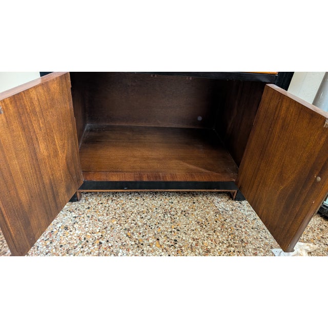 Vintage Century "Chin Hua" Nightstand - Burl Wood & Black Lacquer For Sale In Orlando - Image 6 of 9