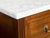 Pair of French 19th Century Three-Drawer Walnut Commodes with White Marble Tops For Sale - Image 4 of 12