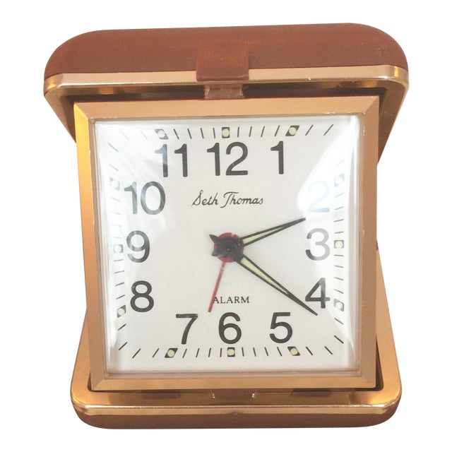 Vintage "Seth Thomas" Wind Up Travel Alarm Clock Chairish