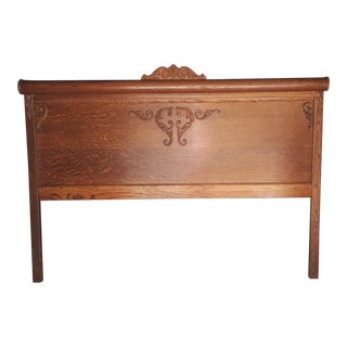 Lexington Victorian Sampler King Roll Top Headboard For Sale