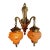 1980 Louis XVI Gold Bronze Amber Crystal Wall Lamp Sconce - 1 Pc For Sale