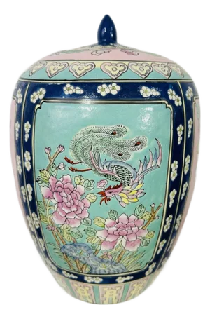 Vintage Chinoiserie Ginger Jar