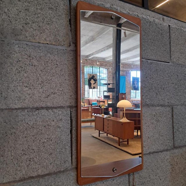 Danish Teak Mirror – Scandinavian (1960s)