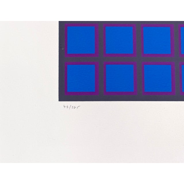 Op Art Victor Vasarely, Kardoe, Hand Signed Serigraph, Op Art, Circa 1970, 47 X 30 In. Framed For Sale - Image 3 of 3