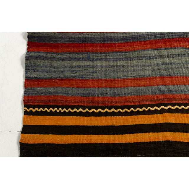 1960s Vintage Tribal Stripe Kilim Rug For Sale - Image 5 of 10