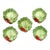 Brad Keeler California Pottery Lobsterware Lettuce Leaf Plates, Circa 1950, Set of 5 For Sale