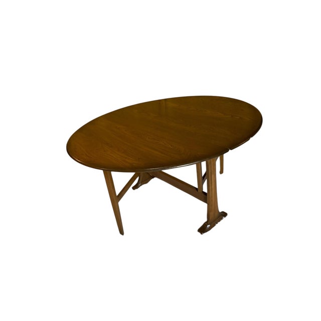 Mid-Century Modern Windsor Gate Legged or Drop Leaf Dining Table from Ercol, 1950s For Sale - Image 3 of 12