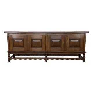 Mid-Century Modern Stained Oak Sideboard by Henning Kjærnulf, Denmark, 1960s For Sale