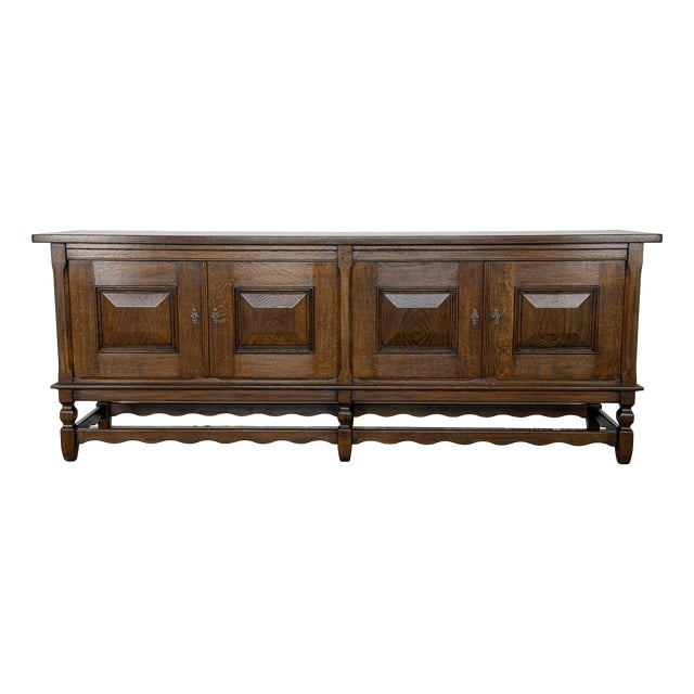Mid-Century Modern Stained Oak Sideboard by Henning Kjærnulf, Denmark, 1960s For Sale