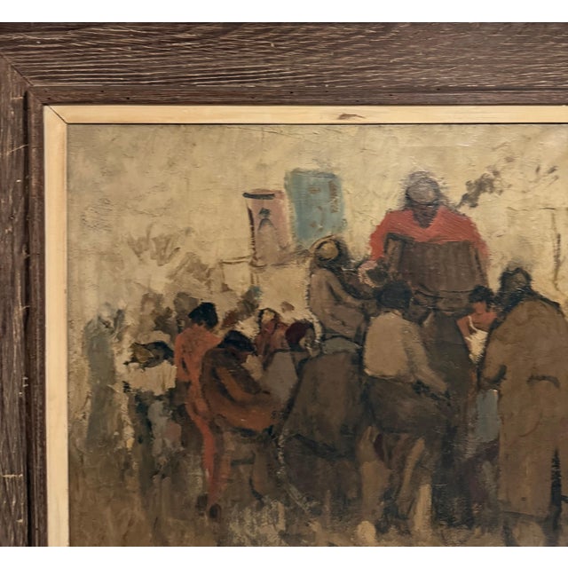 Jan Rylaarsdam, Large Modern Dutch Expressionist Oil Painting Vibrant Cafe Scene Jan Rylaarsdam, c.1940's For Sale - Image 4 of 9