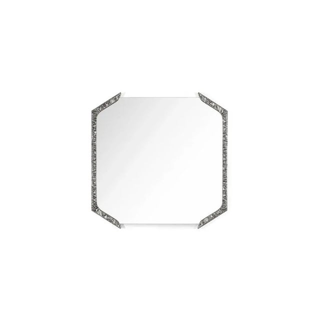 Alentejo Nickel Square Mirror by InsidherLand Dimensions: D 3 x W 85 x H 85 cm. Materials: Cast brass covered by nickel...