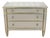 Single Regency Style Mirrored Three Drawer Chest With Gilt Trim For Sale