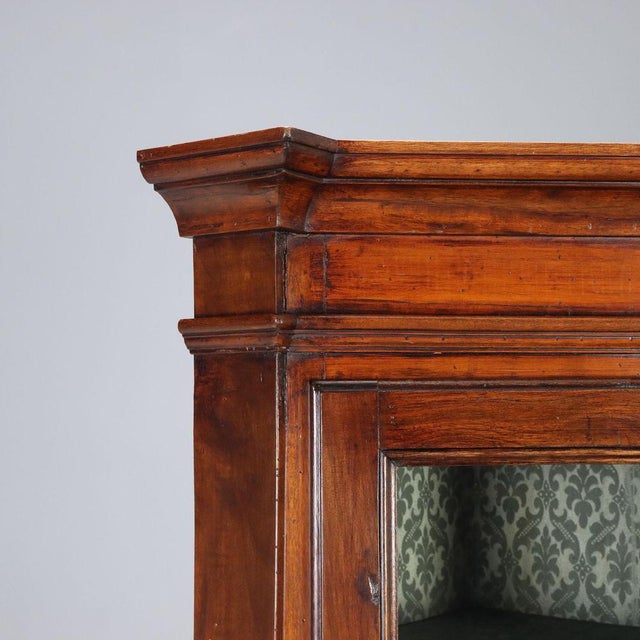 Corner Cabinet in Walnut-Stained Fir For Sale - Image 4 of 9