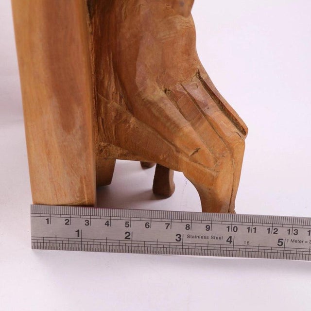 Mid-Century Modern Carved Sycamore Anthropomorphic Elephant Bookends, 1950s, Set of 2 For Sale - Image 12 of 13
