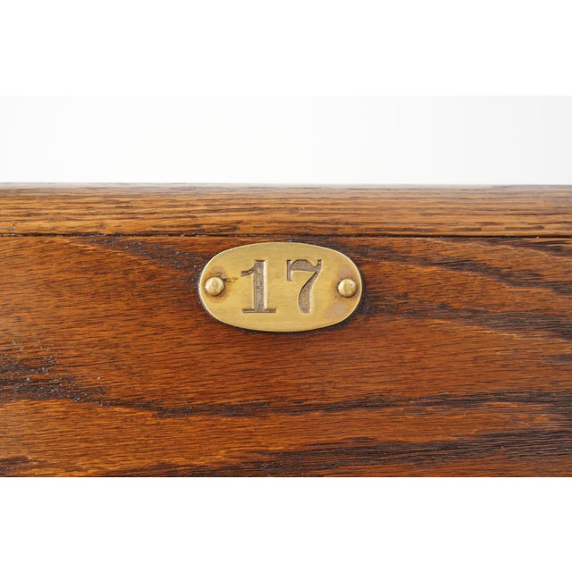 Mid 20th Century Mid 20th Century Reclaimed Gothic 5 Ft. Oak Church Pew Bench For Sale - Image 5 of 10