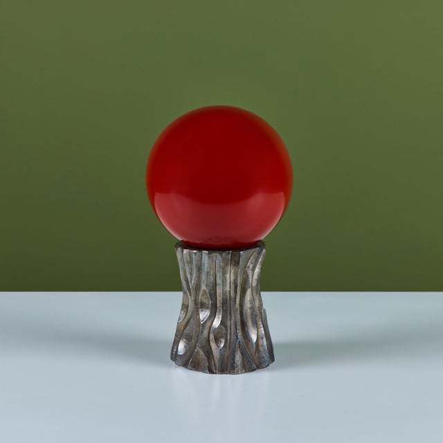 Robert Kuo Red Tree Trunk Sculpture For Sale - Image 12 of 12