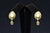 The Gretnas: Ladies Vintage 14K Day and Night Mother of Pearl Dangler Earrings. Crafted in 14 karat yellow gold, these...