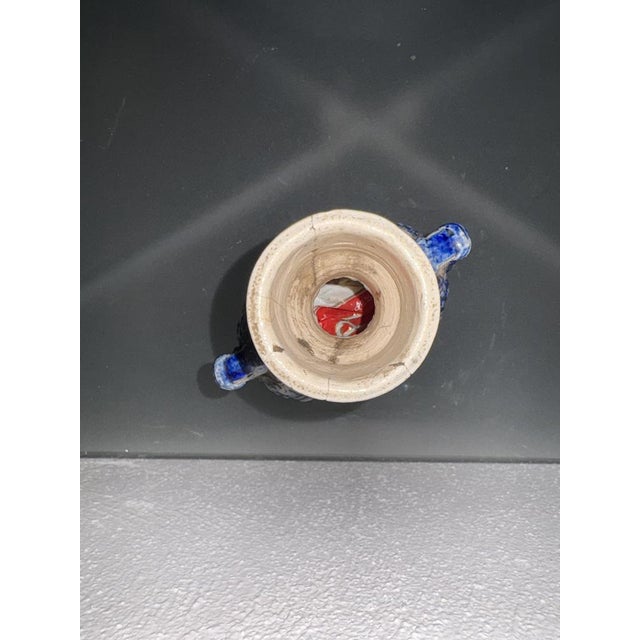 Antique Blue Vase, 1950 For Sale - Image 4 of 8