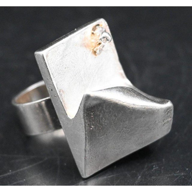 Lapponia A Space Series Silver Ring by Bjorn Weckstrom For Sale - Image 5 of 10