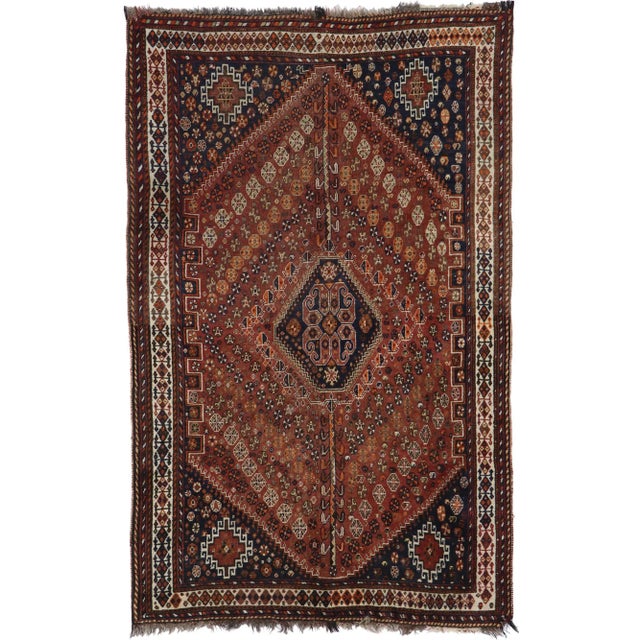 Antique Persian Shiraz Rug - 05'04 X 08'04 For Sale - Image 9 of 9