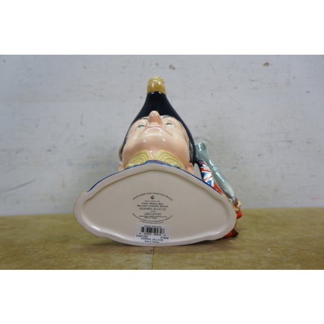 Royal Doulton English Traditional Wwi Naval Commander Admiral John Jellicoe Toby Character Jug For Sale - Image 12 of 13