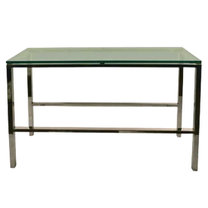 Chrome and Brass Console Table