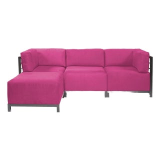 Axis 4pc Sectional Regency Fuchsia Titanium Frame For Sale