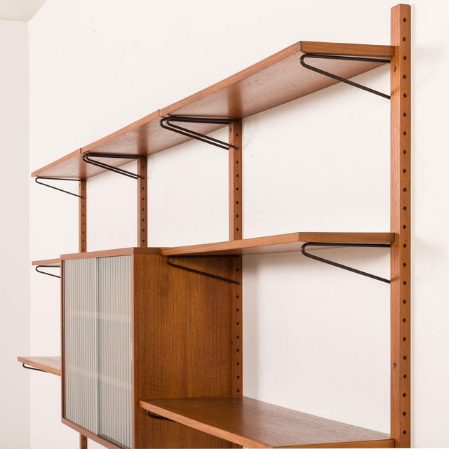 Vintage Danish Teak Wall Unit in the style of Poul Cadovius, 1960s For Sale - Image 13 of 14