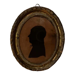Antique Early 19th Century American Federal Hollow Cut Silhouette of a Gentleman Circa 1810