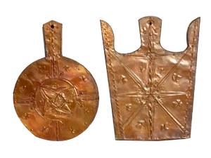 Italian Copper Wall Decoration by Roberto Aloi, 1970s, Set of 2
